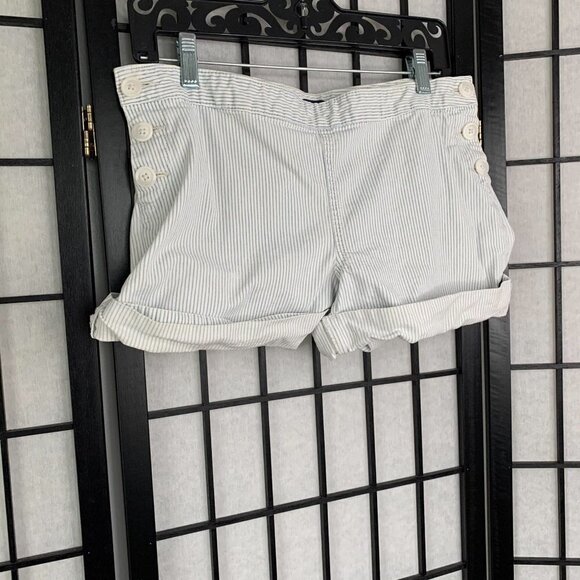 Gap Striped Shorts Blue White Medium 8 - Picture 6 of 10